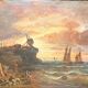 Pair of Impressionist paintings Oil on canvas Dutch marine