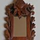 Miroir bois sculpté 34 x 20 cm