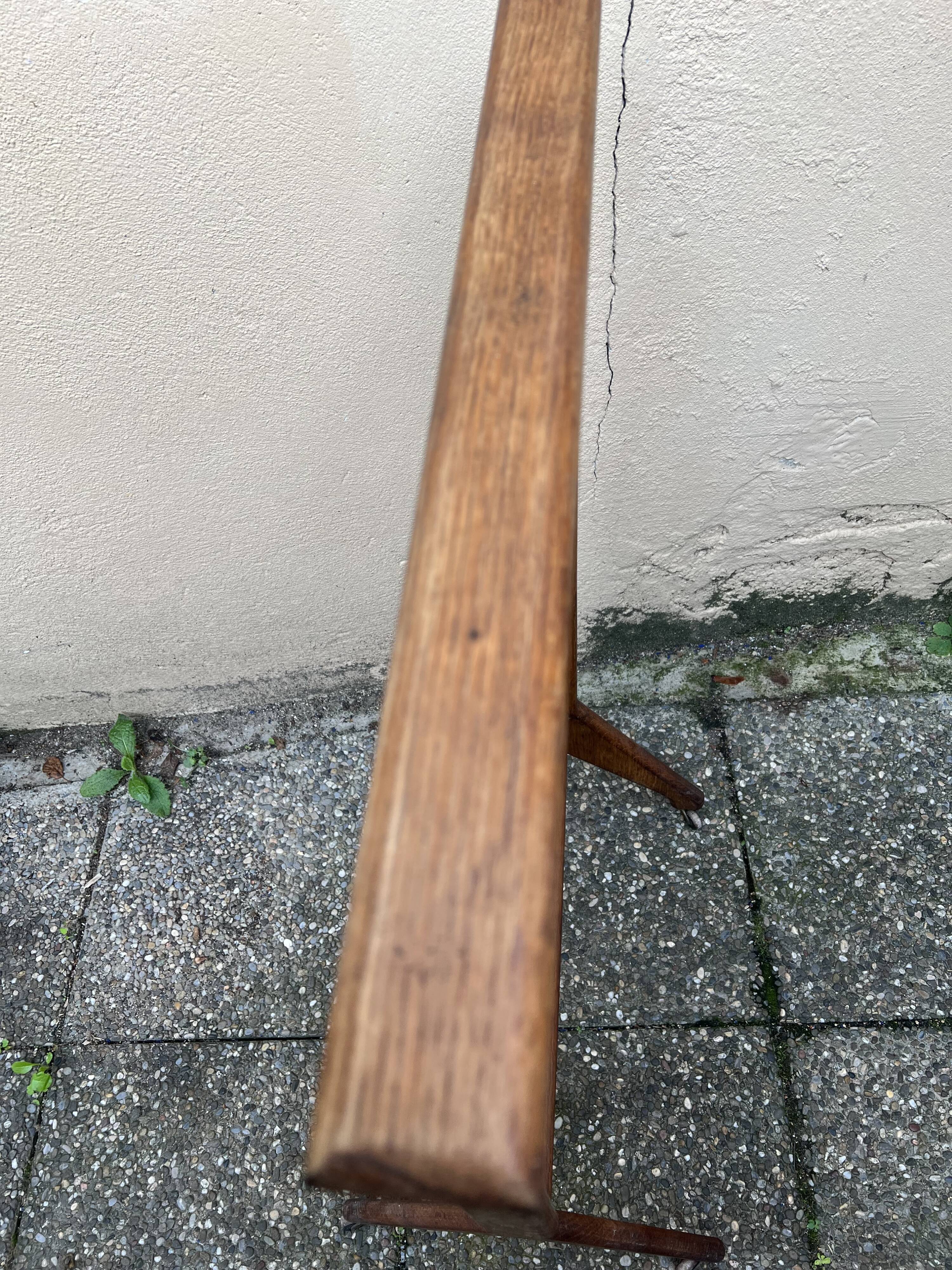Old wooden shop rack valet casters
