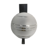 Vintage wall sconce ball-shaped glass reflector and black metal sconce