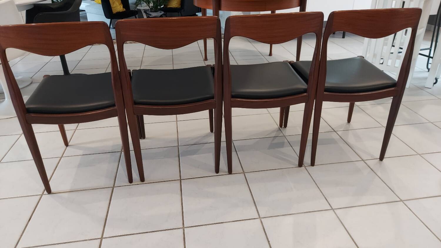 Set of 4 vintage Scandinavian teak chairs from the 1970s