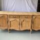 Vintage sideboard renovated in marquetry and raw solid wood