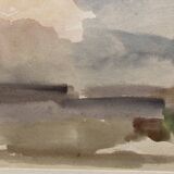 Landscape framed by Gustave Guétant (1873-1953)