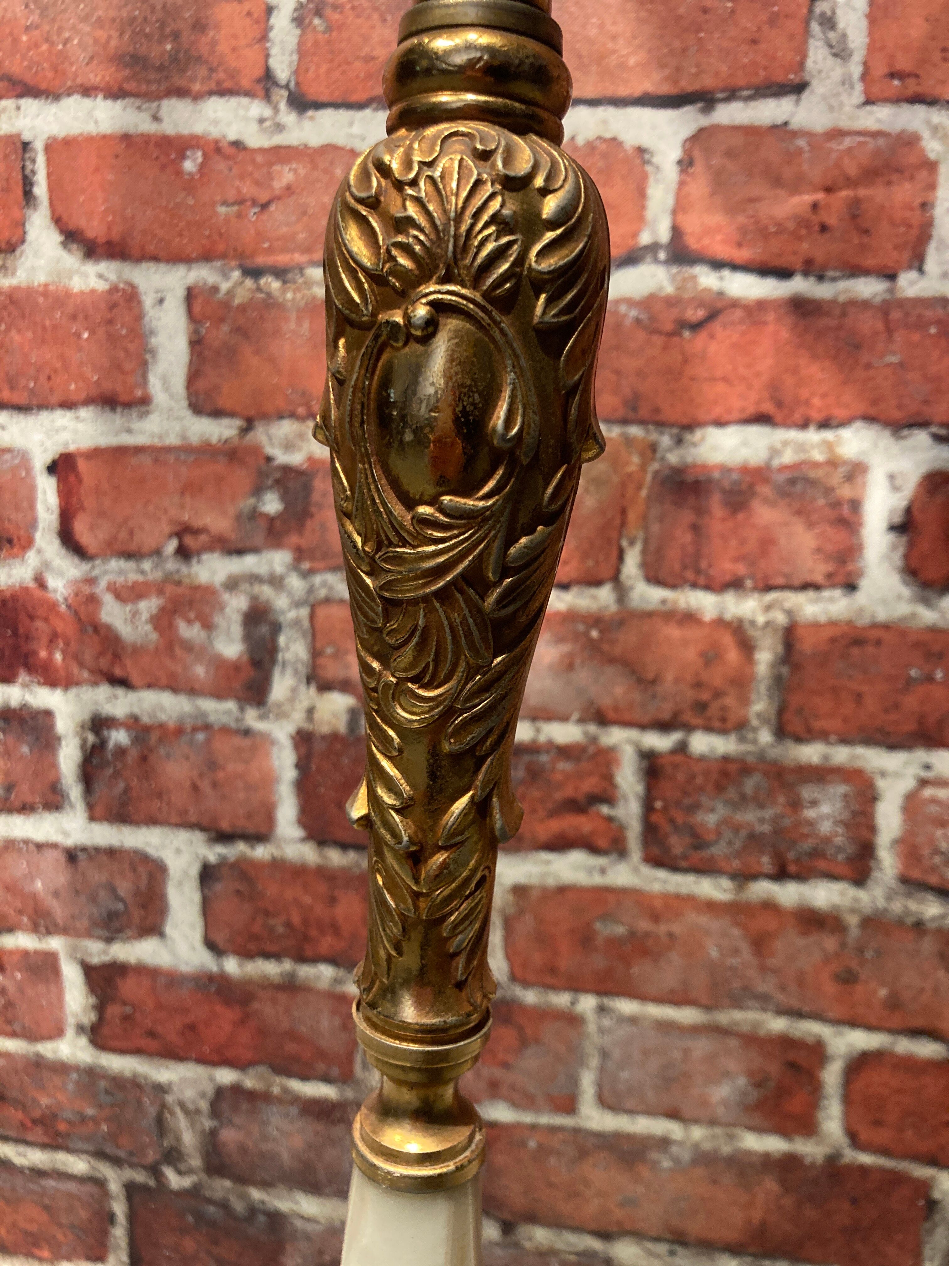 Floor lamp brass and marble