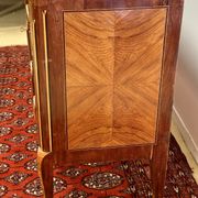 Chest of drawers Transition Style Louis XV marquetry and bronze