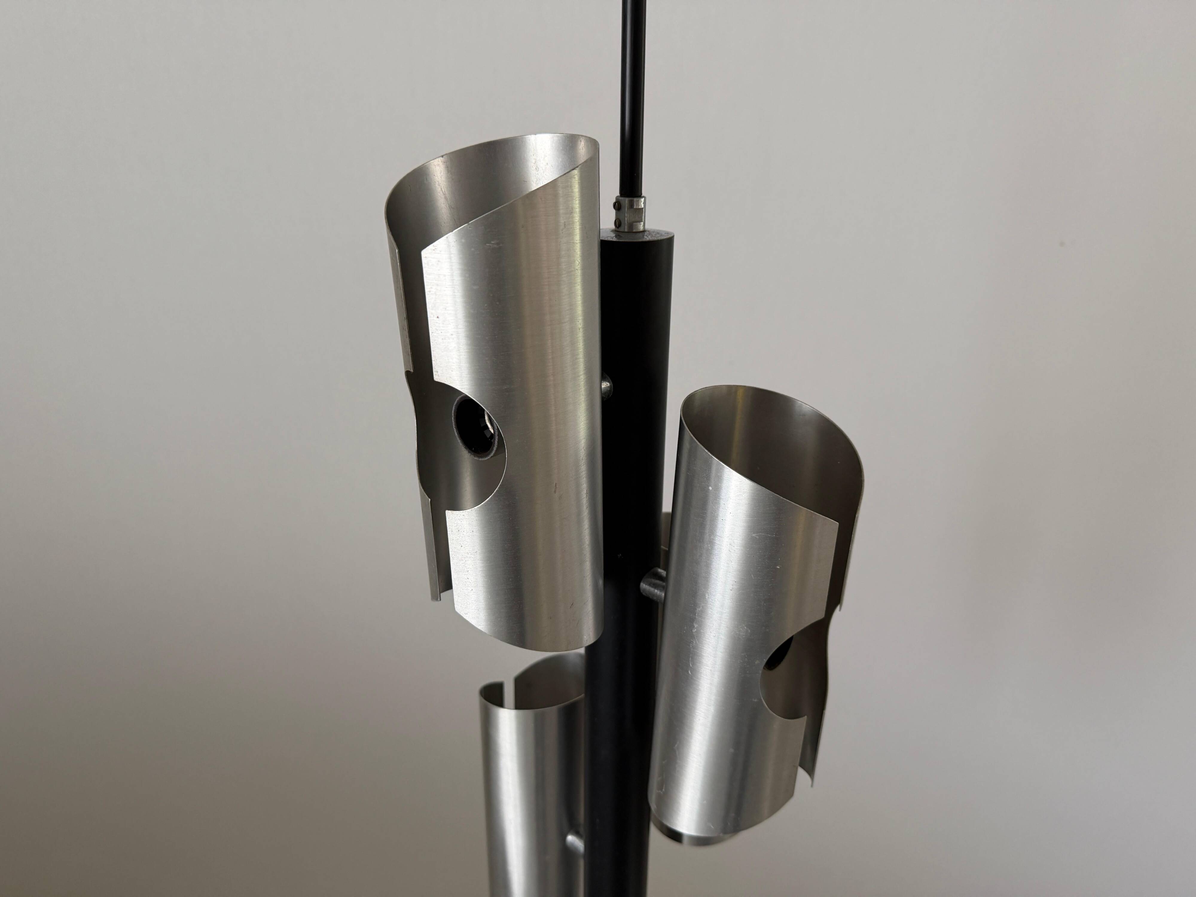 Metal ceiling light with 4 heads, 1960s, Germany