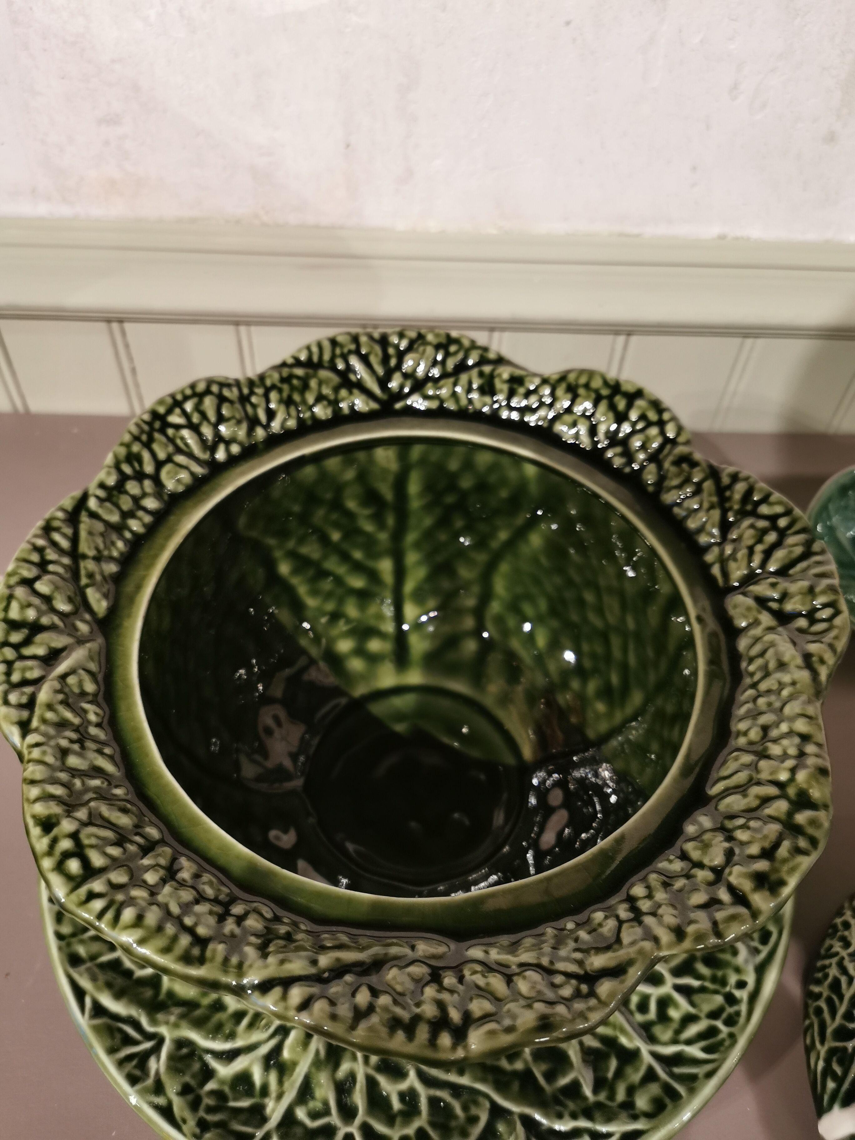 Vintage soup tureen in slip called "la choupiere"