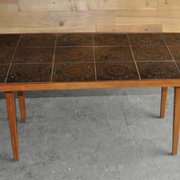 Danish rosewood ceramic tile coffee table, 1960s