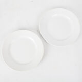 2 dinner plates white Digoin & Sarreguemines n ° 6, 19th century