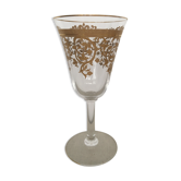 Verre cristal gravure or signé saint louis