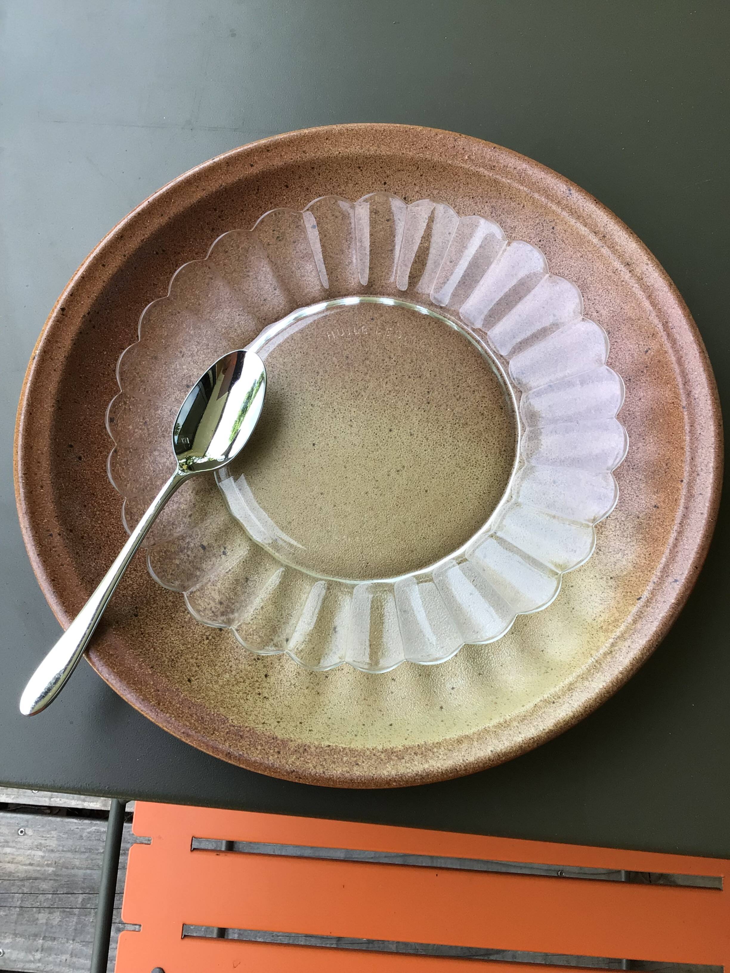 5 Dinner plates Burgundy Sarreguemines sandstone nuanced brown