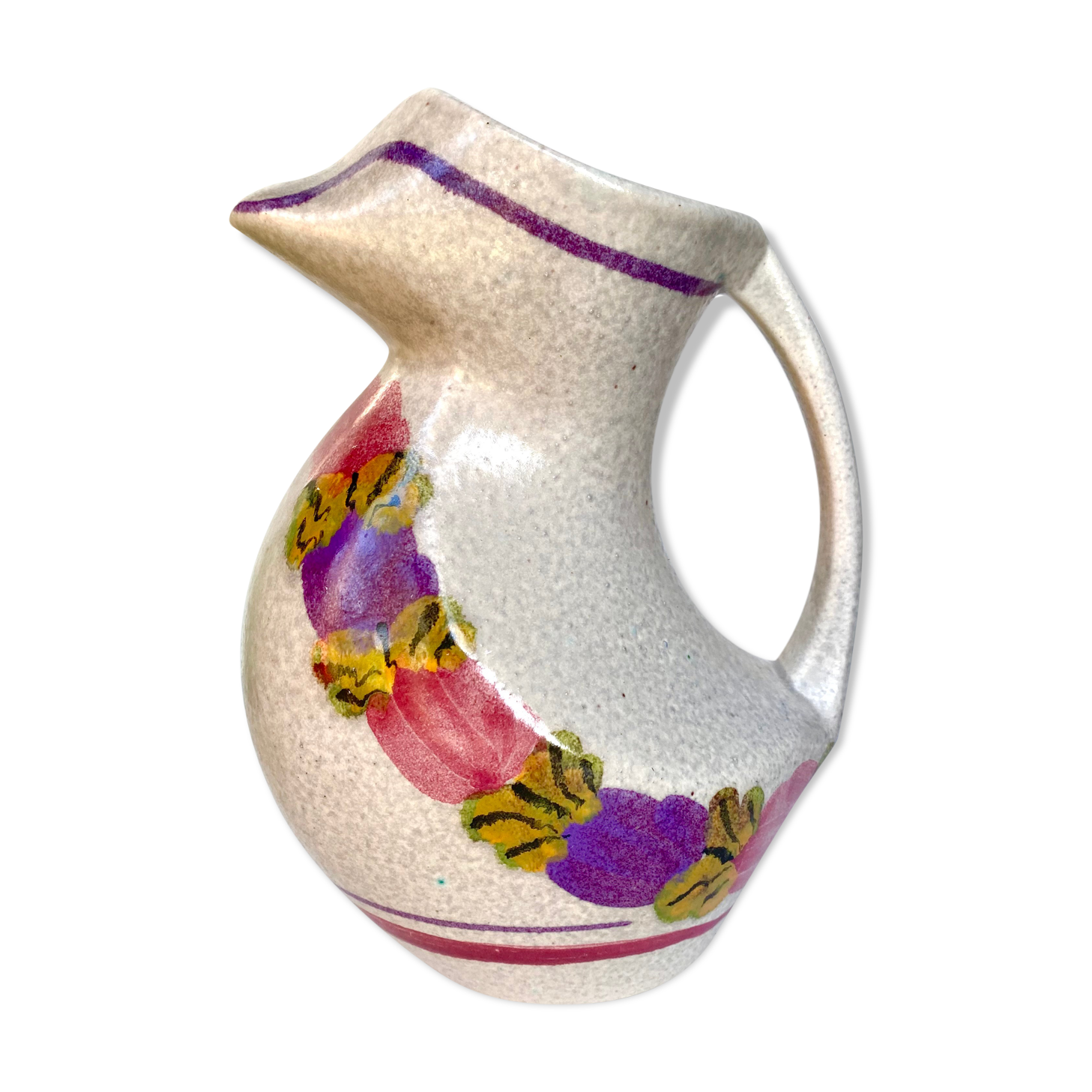 Vintage ceramic pitcher from Pornic Ninon