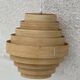 Scandinavian design pendant light from the 1960s in cylindrical wooden slats