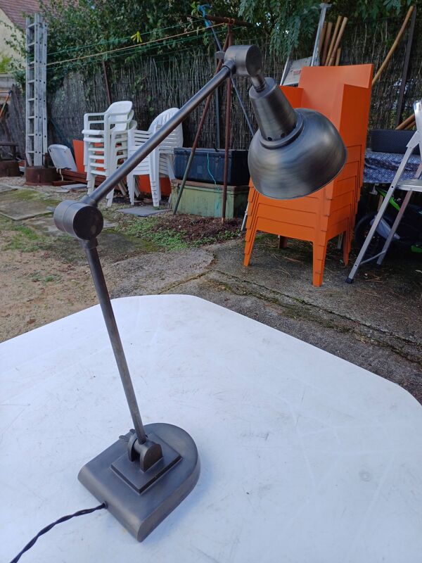 Lampe industrielle métal 2 bras