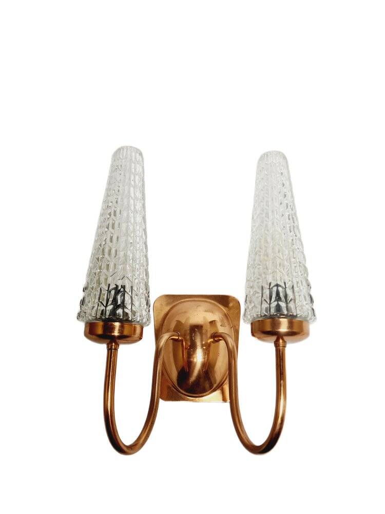 2-armed wall lamp from Elmet Zabrze, Poland, 1970s