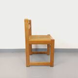 Vintage sleigh chair in beech wood and cane from the 70s and 80s