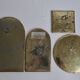 Ensemble de 4 miroirs marocains en laiton vintage 27 cm