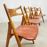 Midcentury danish dining chairs ‘sawbuck’ hans wegner