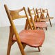 Midcentury danish dining chairs ‘sawbuck’ hans wegner