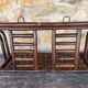 Vintage wall shelf in bamboo and rattan, circa 1960s.