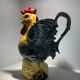 Rooster pitcher. Barbotine. Orchies