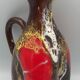 Ceramic bottle of vallauris polychrome enamel 25 cm