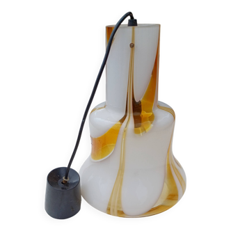 Vintage colored glass pendant light