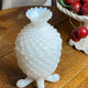 Pineapple bonbonnière in white opaline