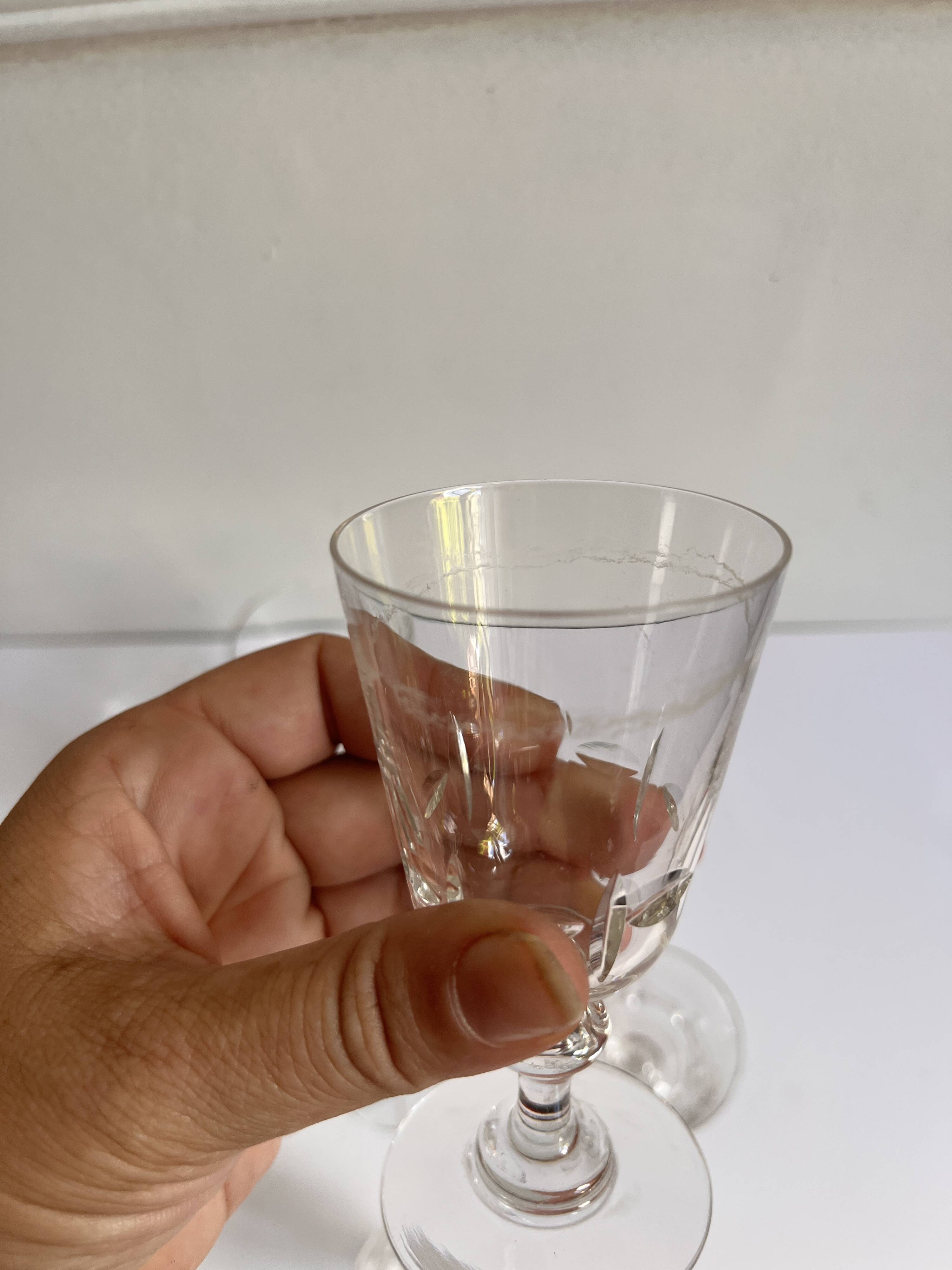 Crystal liqueur glasses