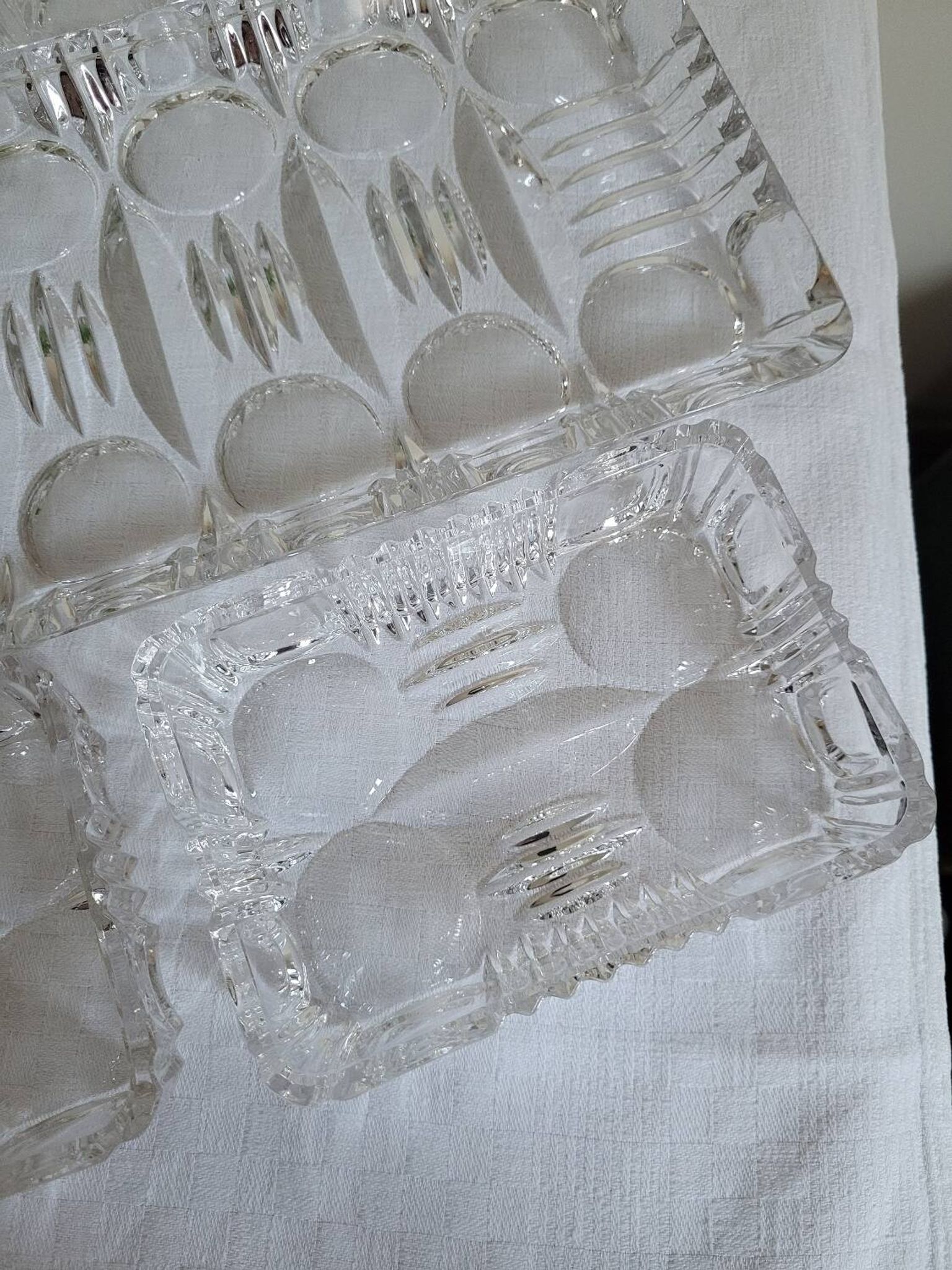 Serviteur / Plateau de service en cristal