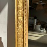 Golden rectangular mirror 150x31cm