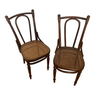 Paire de chaises de bistrot en bois courbé Fischel Nr 56