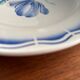 Set of 6 vintage Bondavillier dinner plates | Opaque blue porcelain
