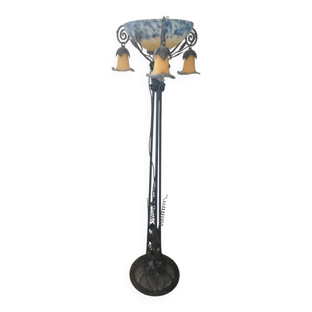 Müller Frères Lunéville - Lustre Art Déco signé Müller