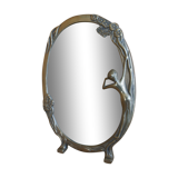 Miroir de table femme petite statue