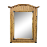 Miroir Palm Regency bambou rotin roseau