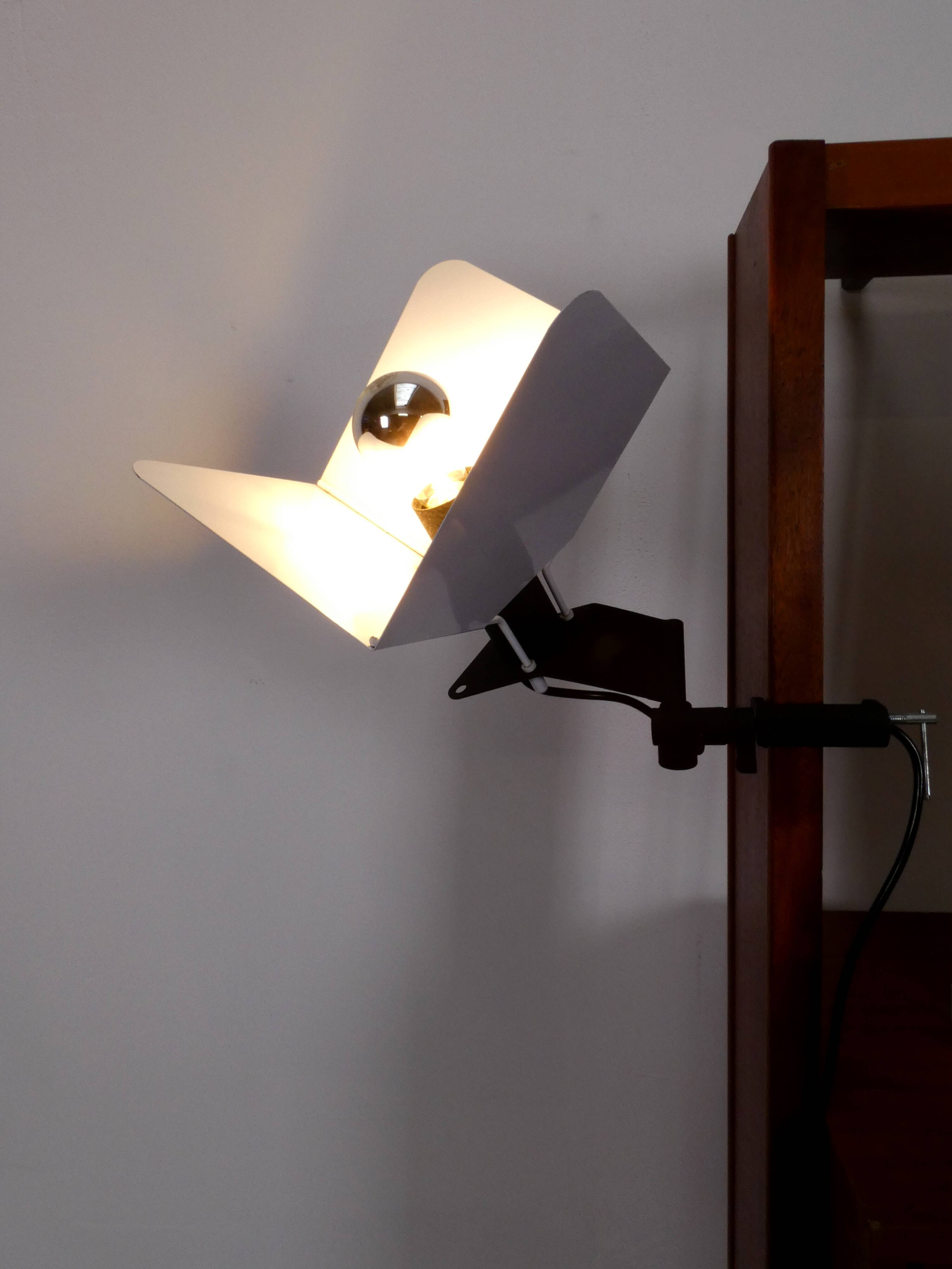 Triedro clip lamp by Joe Colombo for Stilnovo