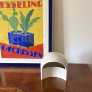 Lampe de table en céramique blanche organique, Italie 1970