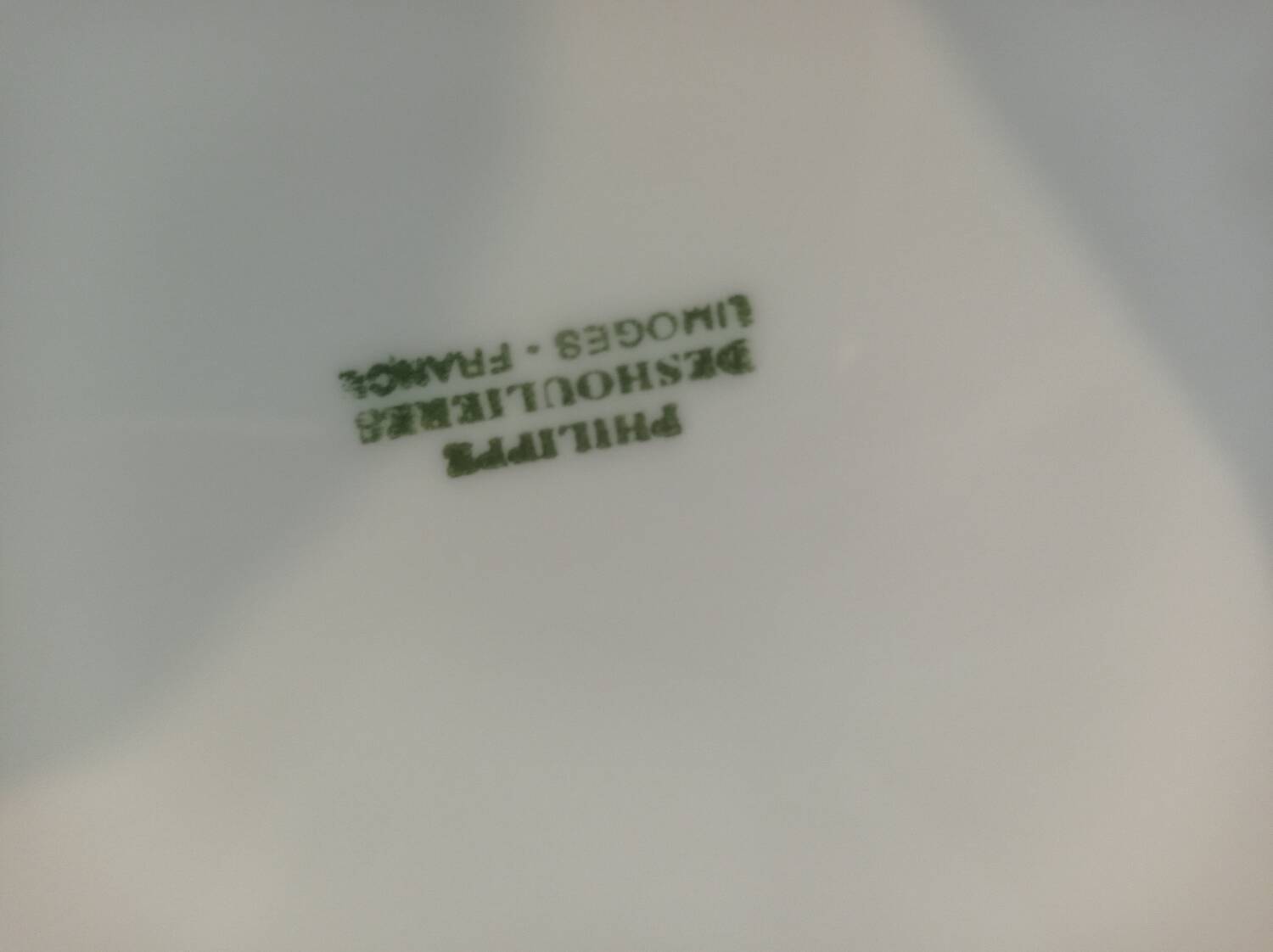 Deshoulieres porcelain plates