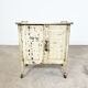 Vintage industrial painted metal nightstand cabinet