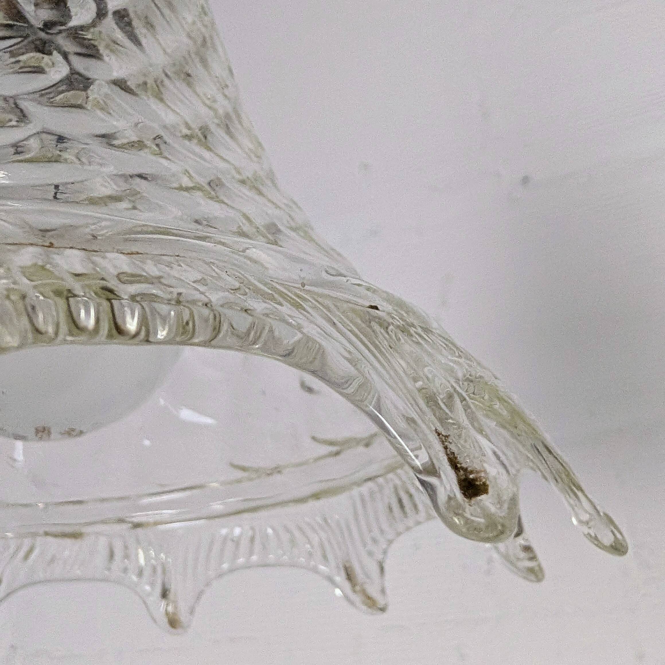 Vintage moulded pressed glass bell pendant