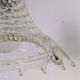Vintage moulded pressed glass bell pendant