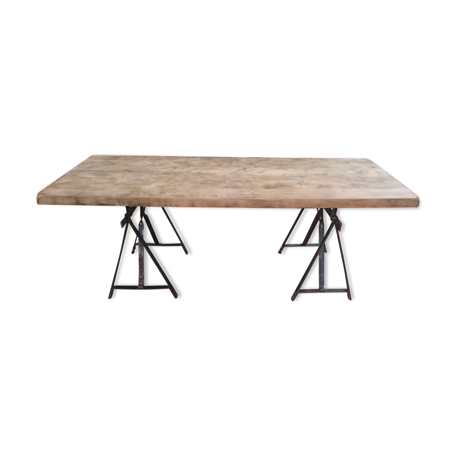 Large dining Table solid wood stayed industrial style