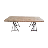 Large dining Table solid wood stayed industrial style