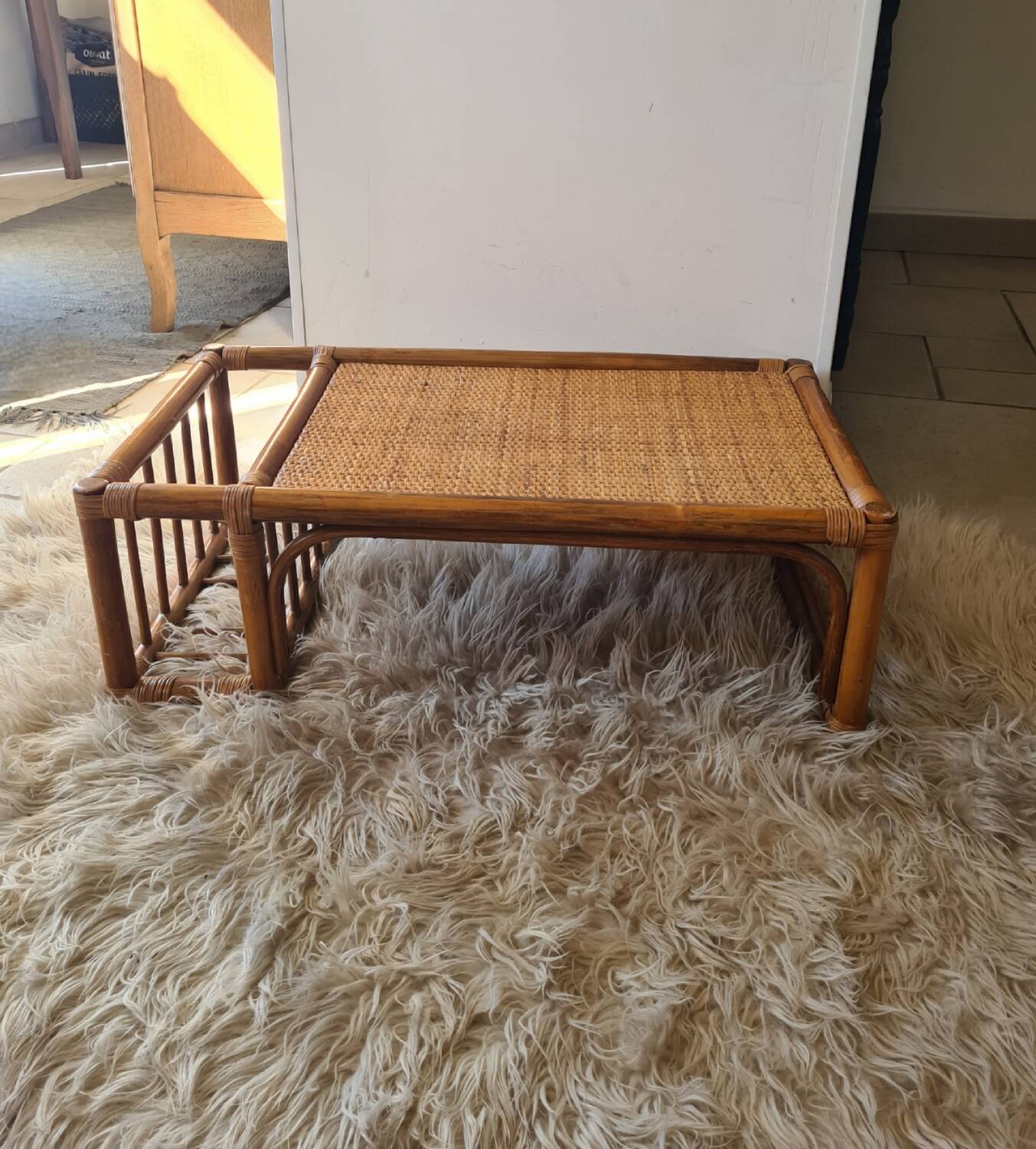 Plateau en rotin