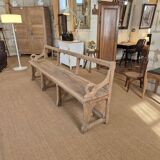 Antique oak church pew