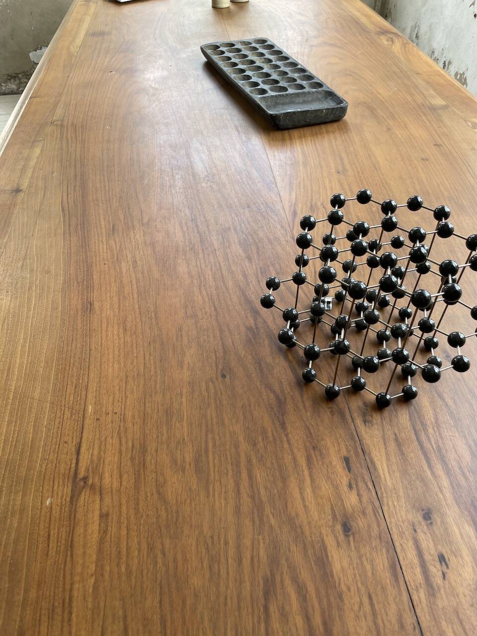 Solid walnut farmhouse castle table 1900 XXL
