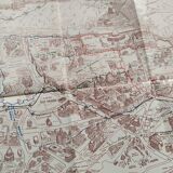 Panoramic map of the city of Jerusalem 1950's