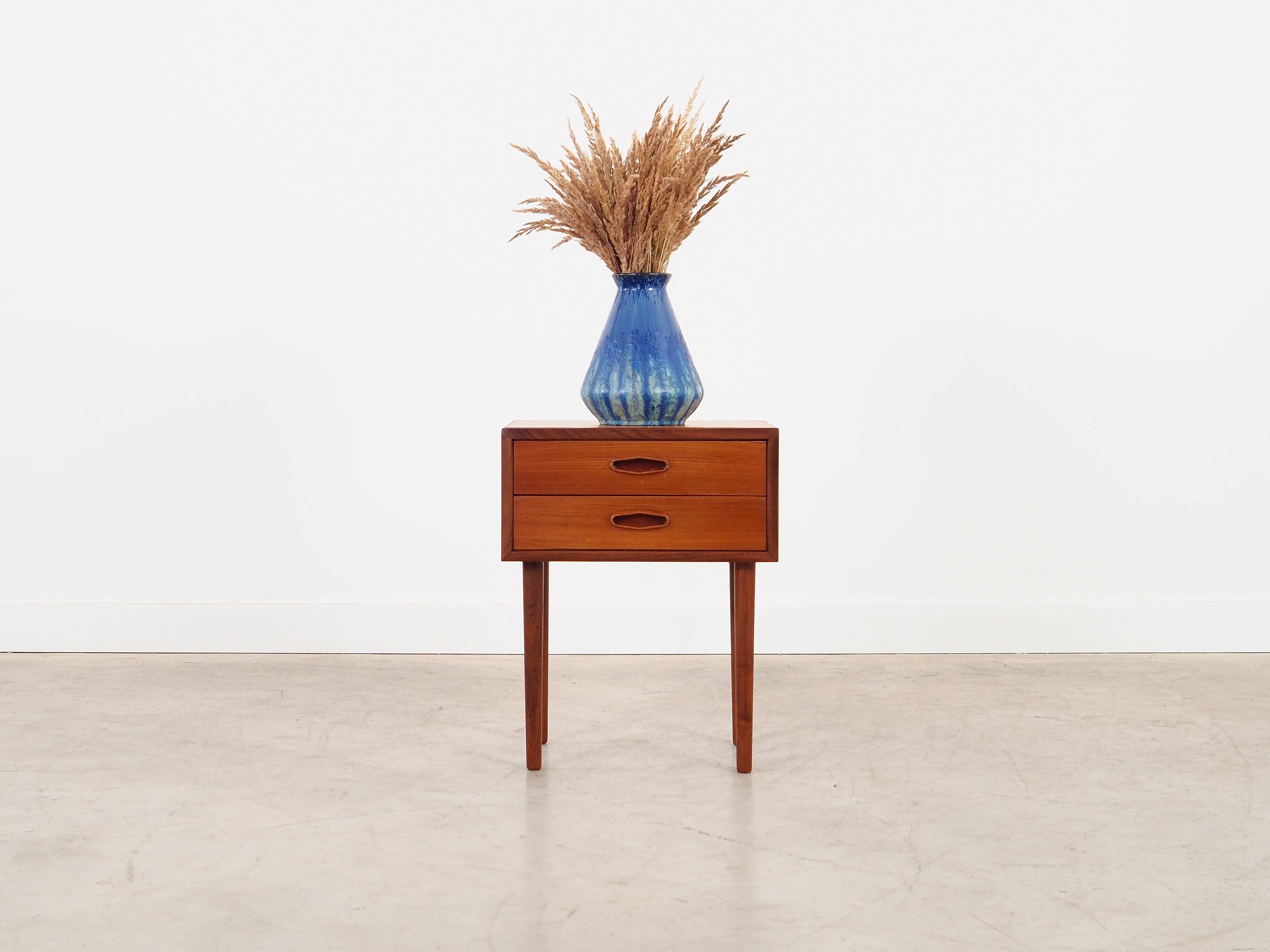 Teak bedside table, Danish design, 1970s, made in Denmark