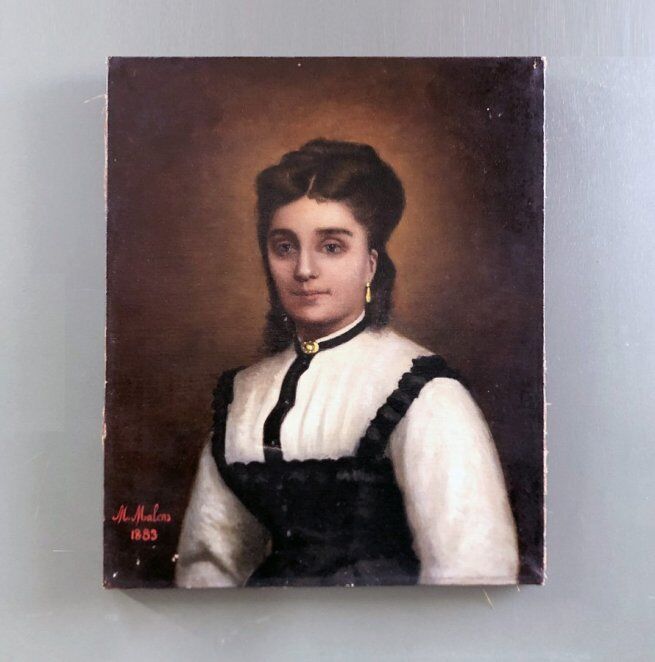 Portrait painting signed 1883